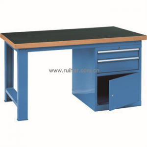 重型工作臺(tái)高分子桌板帶兩抽單門柜，GF1500-C，GF1800-C，GF2000-C