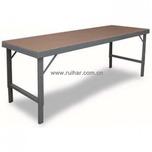 重型硬木鋼制臺(tái)面可折疊升降工作臺(tái)，WBF-TH-3696-95
