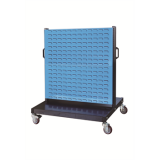 移動(dòng)型雙面物料架960×640×1156mm(4百葉)，XKM-2204