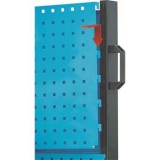 移動(dòng)型雙面物料架960×610×1110mm(2方孔2百葉)，KM-2222