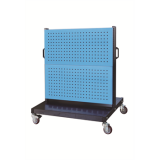移動(dòng)型雙面物料架960×640×1156mm(4方孔)，XKM-2240