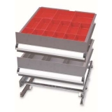工具柜分類盒，紅色塑料分類盒75×75×46mm，SH-23