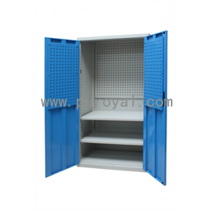 雙門三層鋼制置物柜1000×500×1800mm(100kg/層)帶方孔掛板，ZWG-1050