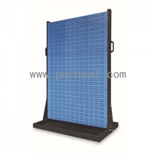 固定型雙面物料架960×630×1450mm(2方孔4百葉)，KR-2324