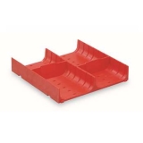 工具柜分類槽，紅色塑料分類槽2格 150×150×28mm，SH-13